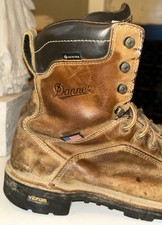 Danner Quarry USA-made 8" waterproof work boots GORE-TEX Size 10 NEEDS CLEANING