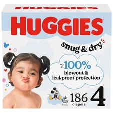 Huggies Snug & Dry Disposable Diapers - Econ+ Pack - Size 4