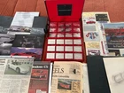 Franklin Mint Corvette Silver Proof Ingot Complete Set + Orig Case & Memorabilia