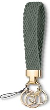 Keychain Wristlet, Stretchy Key Chain for Women Men, Wrist 1pcs-pine Green