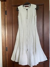 Carolina Herrera Women’s Midi Fit And Flare White Dress Sz 2