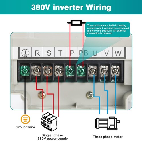 Inverter per Motori Trifase 380V 7.5KW Azionamento a Frequenza Variabile VFD - Foto 4 di 24