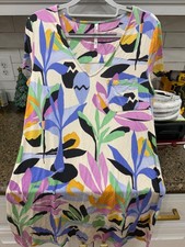 soma cool nights floral print sleep shirt small