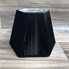 Black Clip On Lamp Shades 5" Bottom 4" Tall 3" Top