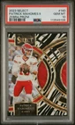 2023 PANINI SELECT ZEBRA PRIZM #140 PATRICK MAHOMES II PSA 10