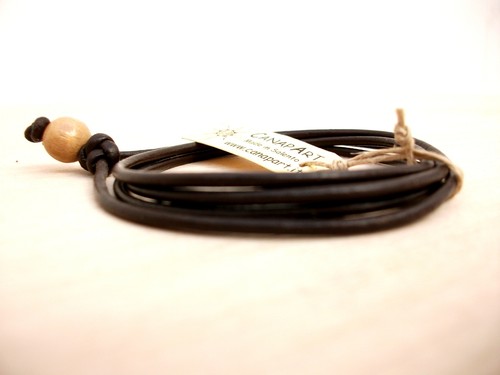 BRACCIALE POLSINO COLLANA VERA PELLE UOMO DONNA ARTIGIANALE! GOA 4 - Picture 5 of 10