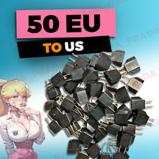 50Pcs - EU to US Euro Europe Plug Converter Travel Adapter Electrical Socket