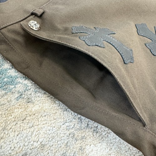 Jeans Chrome Hearts Cheetah Cross Patch in marrone prezzo consigliato £ 10000 * - Foto 7 di 24
