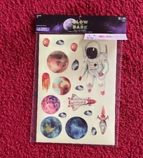 Hobby Lobby Glow-In-The Dark Astronaut Spaceship, Planet, Stars, Wall Stickers
