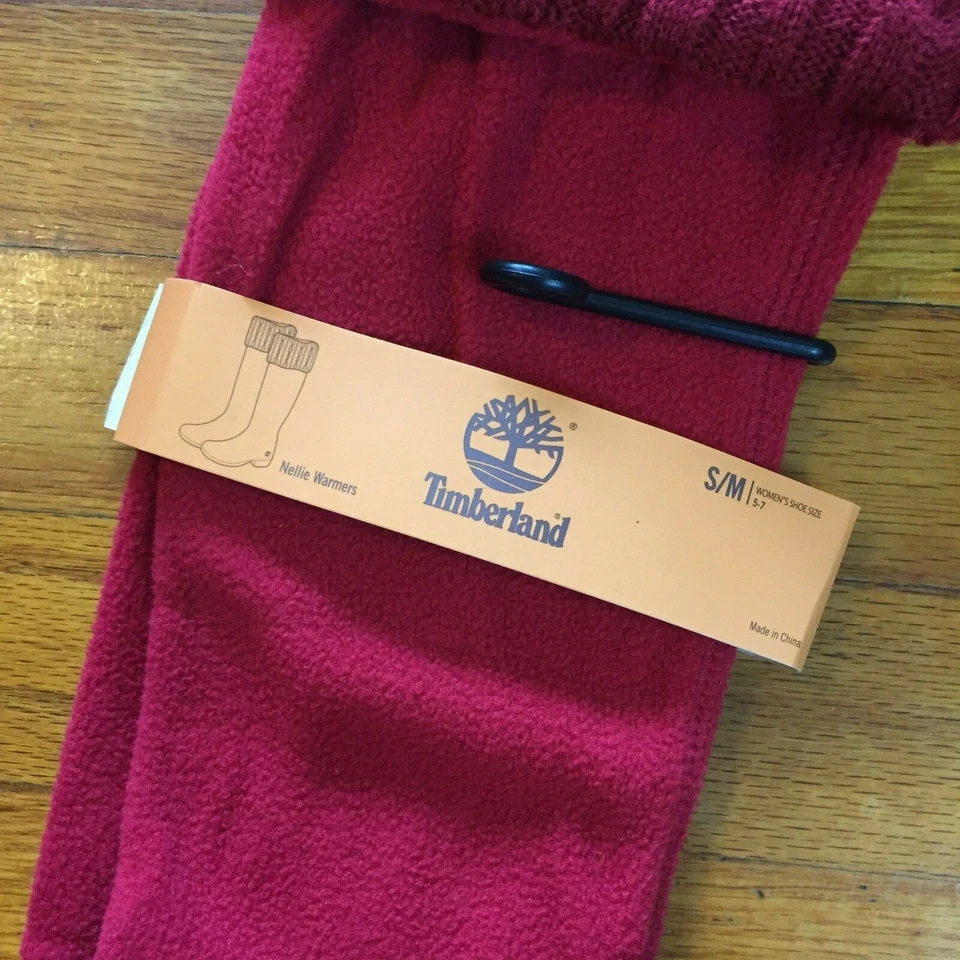 NUEVO Timberland Mujeres Talla 5-7 Nellie Calentadores Calcetines Botas Medias Rojas NAVIDAD Foto 2 de 4