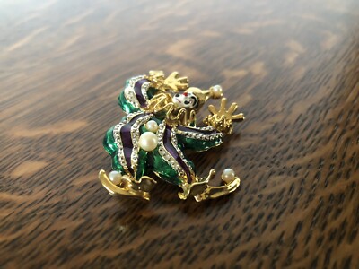 Figural Pin Enamel Pin Vintage Clown Brooch Vintage Enamel Clown