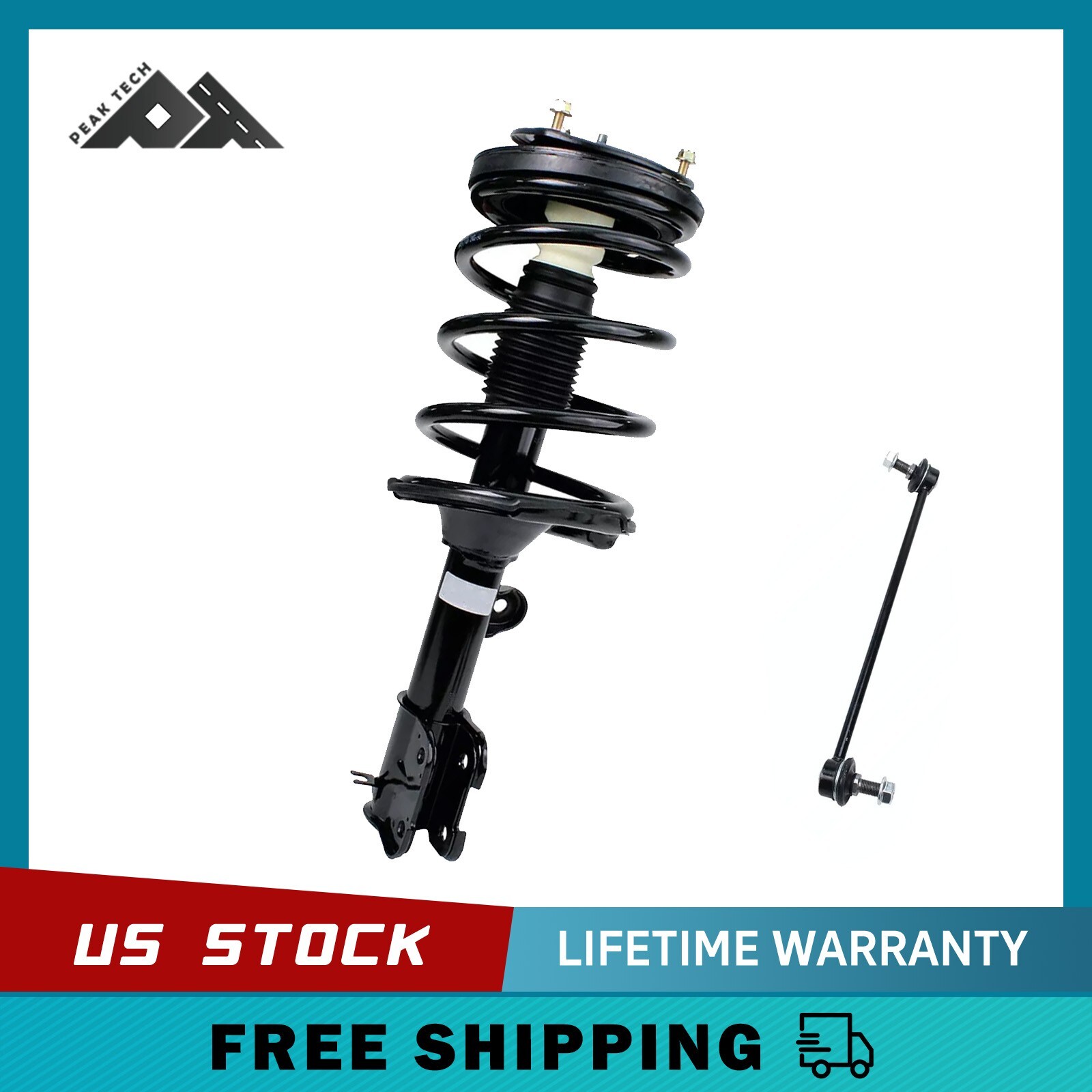 Front Right Side Strut + Sway Bar for 2007-2009 Hyundai Santa Fe