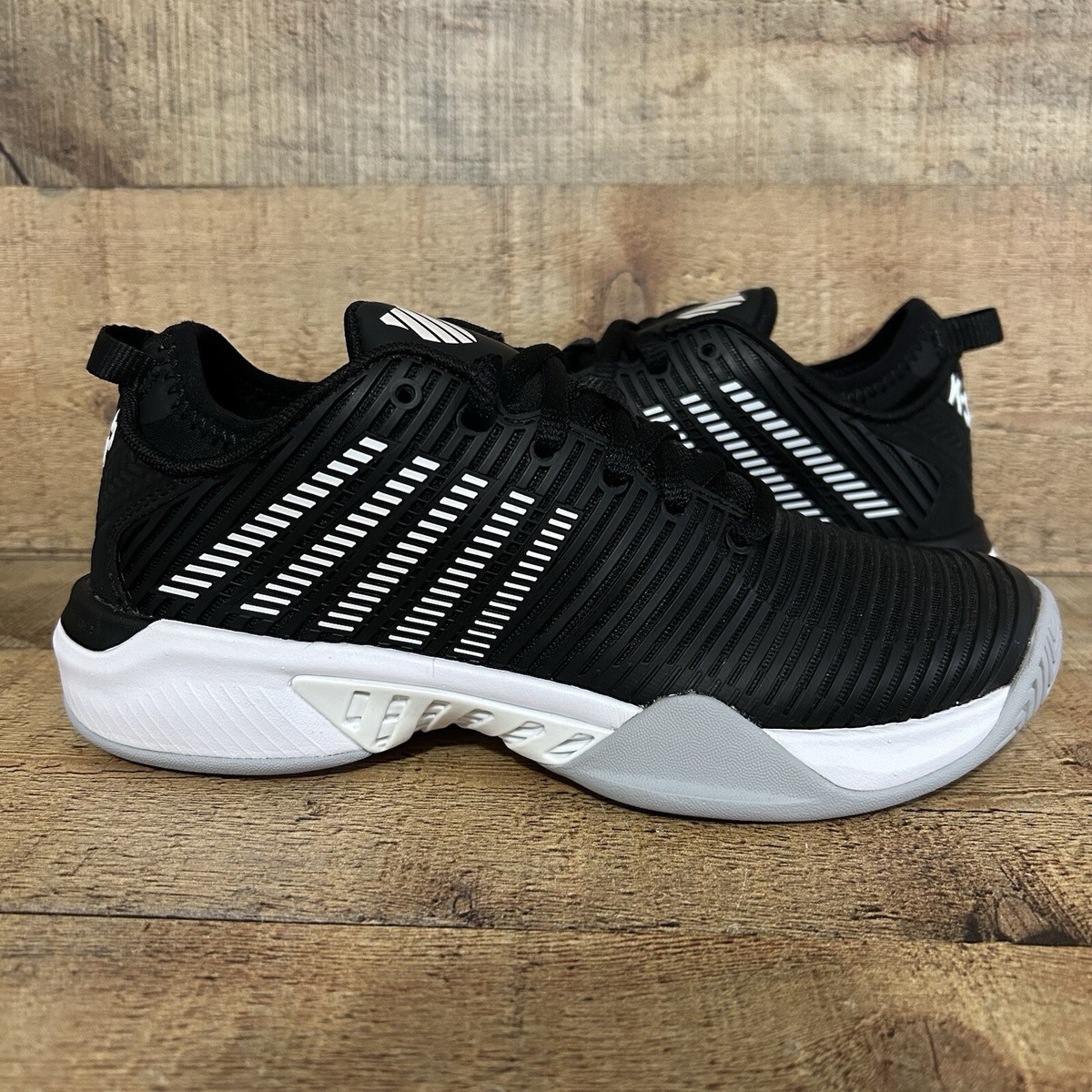 K-Swiss shoes black and white size 12 MENS HYPERCOURT EXPRESS LEATHER – K-Swiss US main image 2