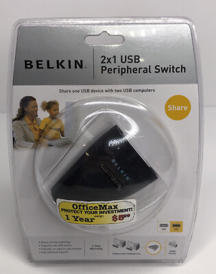 Belkin  2x1 USB Peripheral (F1U201V) 2-Ports External USB peripheral sharing...