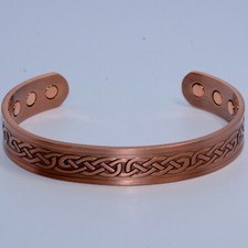 Solid Pure Copper Magnetic Cuff Bangle Arthritis Pain Relief Healing Therapy USA