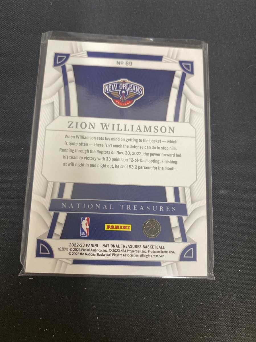 2022-23 Panini National Treasures Zion Williamson Base #74
