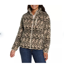 Eddie Bauer Women's Extra Warm Soft Cozy Fleece Jacket XS in Pumice Mountain Geo