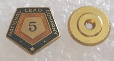 Vintage National Lead Company 5 Year Service Award Lapel Pin