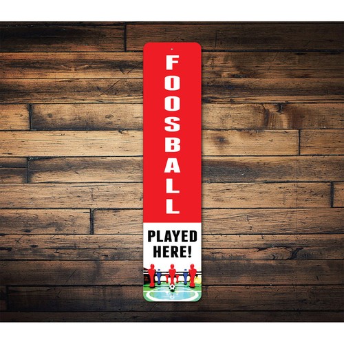Foosball Played Here Metal Sign - Picture 2 of 4