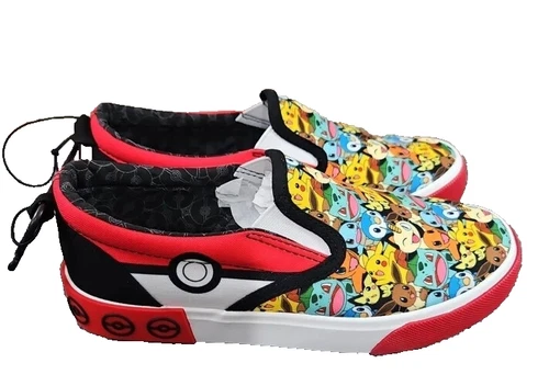 Pokémon Little Kids size 13 Slip-on Sneakers color multicolor NEW - Picture 4 of 17