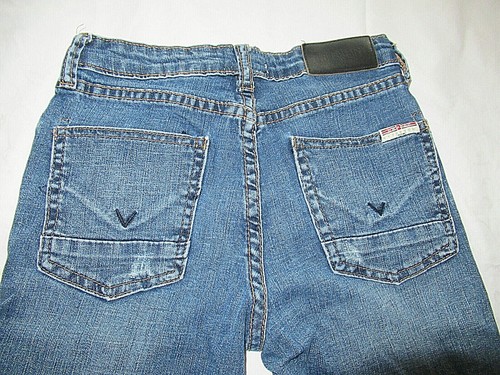 Hudson Jeans Kaite Straight Leg Distressed Wash Blue Jeans Girl's Size 10 EUC - Picture 4 of 7