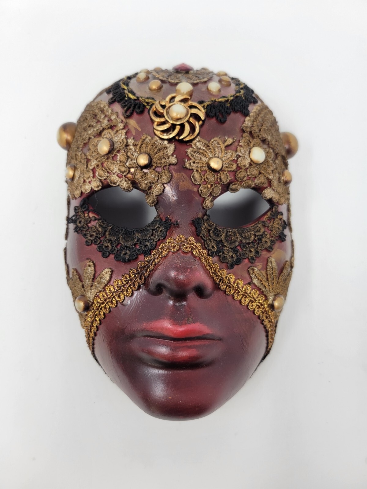Masquerade Mask Full Face with Jewels Creepy… Gem