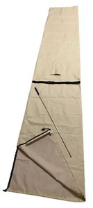 Umbrella Cover Beige 91.5” Tall Zipper Closure Telescoping Stick for Easier Use