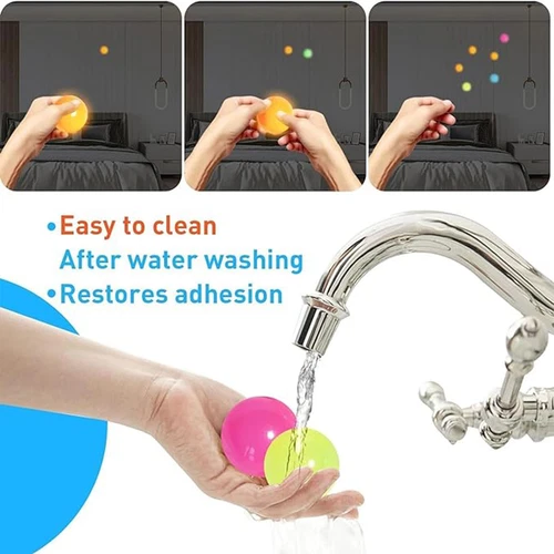 6PCS Sticky Ceiling Balls Stress Relief Fun Toy Globbles Stress Glow inTheDark - Picture 11 of 14