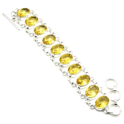 Bracelet Argent 925 Pierre Améthyste – Fabrication Artisanale Inde – Bijou Mixte