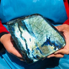 4.95LB Natural Labrador Moonstone Quartz Crystal Free Form Mineral Specimen 642