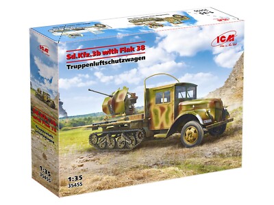 ICM 35455 - Sd.Kfz.3b with Flak 38 Truppenluftschutzwagen - 1/35 Scale Model Kit