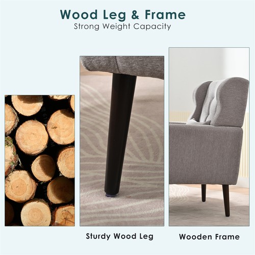 Accent Chair Barrel Chair Single Sofa Upholstered Chair for Living Room - Picture 149 of 215