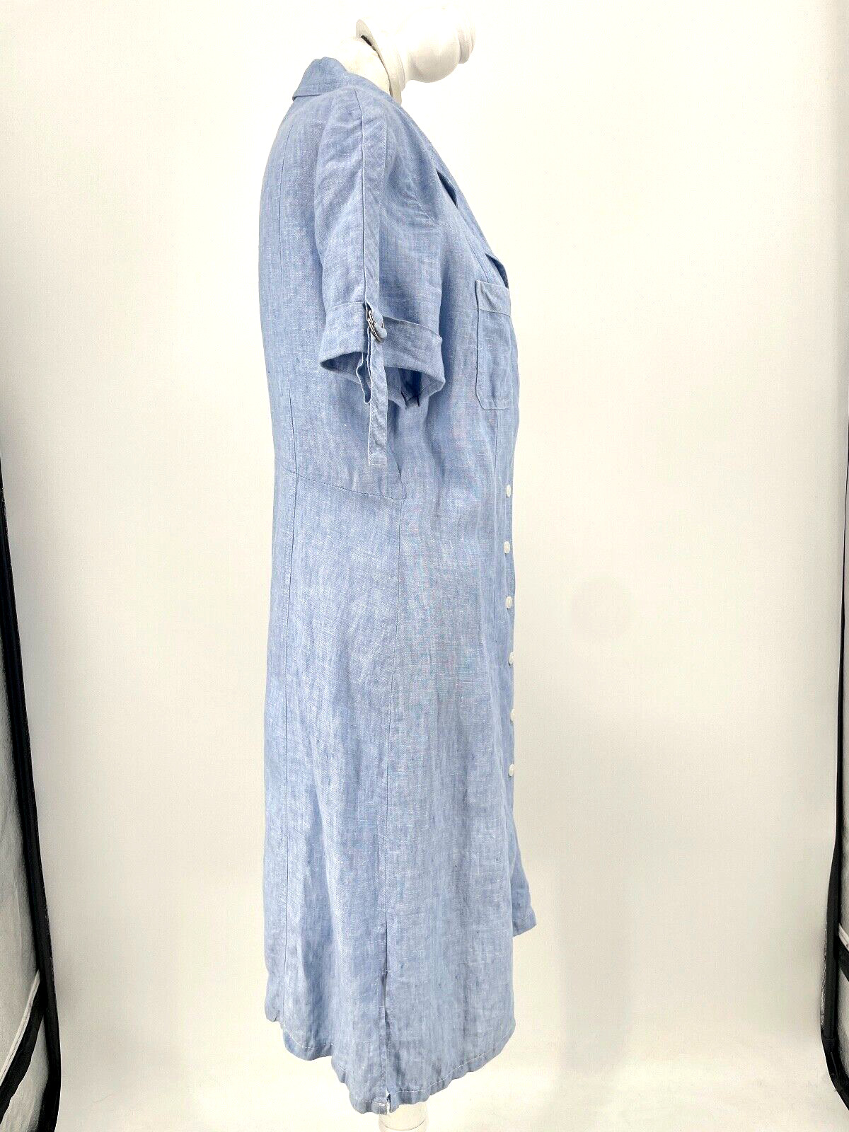 UN JOUR AILLEURS 100% linen shirt dress size 8/M … - image 2
