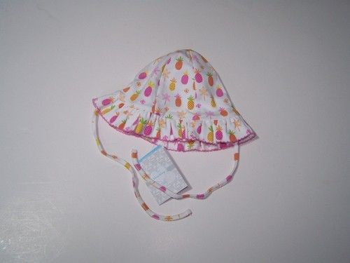 Kissy Kissy Boutique Girls Floppy Hat Pineapple Design Size LG NWT - 第 1/2 張圖片