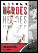 2021 Panini Absolute Unsung Heroes Green #5 Paul Goldschmidt St. Louis Cardinals