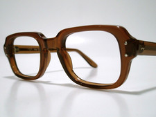 NOS USGI Issue BCG's USS Size 46-24 Brown Sunglasses/ Eyeglasses Frame Vintage