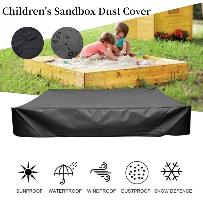 Cubierta antipolvo de tela Oxford caja de arena de jardín arenero toldo refugio con cordón Foto 3 de 4
