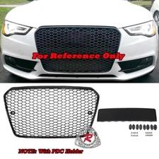 Fits 13-17 Audi A5 S5 B8.5 RS5-Style Badgeless Honeycomb Front Grille (Black)