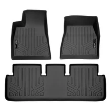 SMARTLINER Custom Fit Floor Mats 2 Row Liner Set OEM TPE 2017-2021 Tesla Model 3