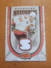 2006/07 Flair Showcase Stitches CARD # SS-LU of Jamie Lundmark - Calgary Flames