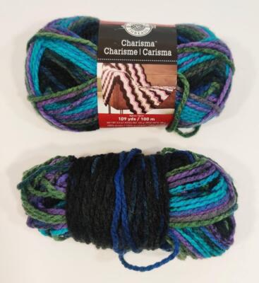 Loops & Threads CHARISMA YARN One Skein 3.5oz 100gm + 2oz ball Northern Lights