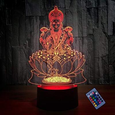 Illusione Ottica 3D Lampada Pensatore Luce Notturna 16 Colori Mutevoli Telecomando USB Potere Toccare Cambiare LED Lampada da Tavolo Bambini Compleanno Natale Regalo
