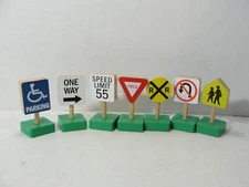 Thomas & Friends Wooden Railway  Road Signs Traffic Signs - Lot of 7