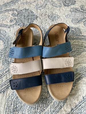 Hotter Brand Easy Wear Sandals Milan Size 7 Nautical Blue  display picture 3