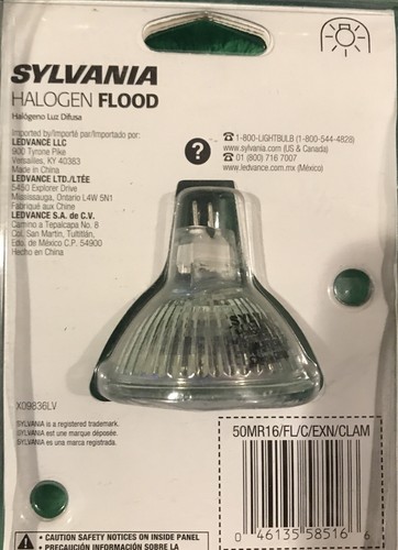 5-Sylvania Indoor Outdoor Floodlight Bulb 50W Watt 12V Volt MR16 GU 5.3 Base - Picture 3 of 4