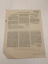 WWII 1944 Office Of Price Administration OPA Retailer Instruction RMPR 490