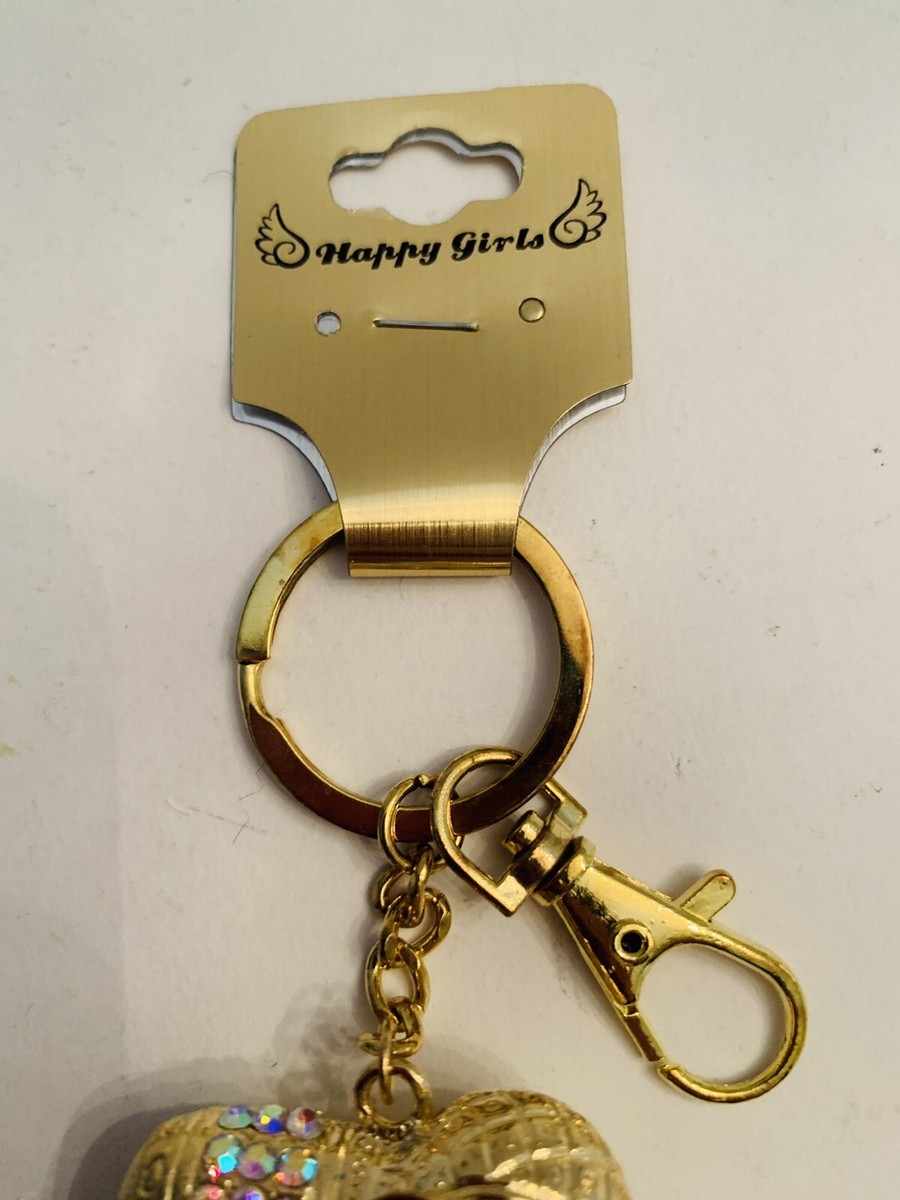 Gold Elephant Keychain *Happy Girls* | eBay