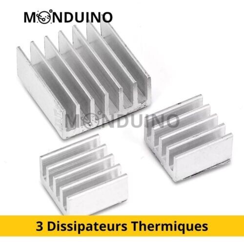 3 Dissipateur Radiateur Thermique avec Adhesif Heatsink pour Raspberry Pi DIY - Photo 1/1