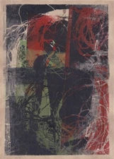 Shlomo Vitkin: Abstract / Israeli Jewish Expressionism Modernism S/Etching