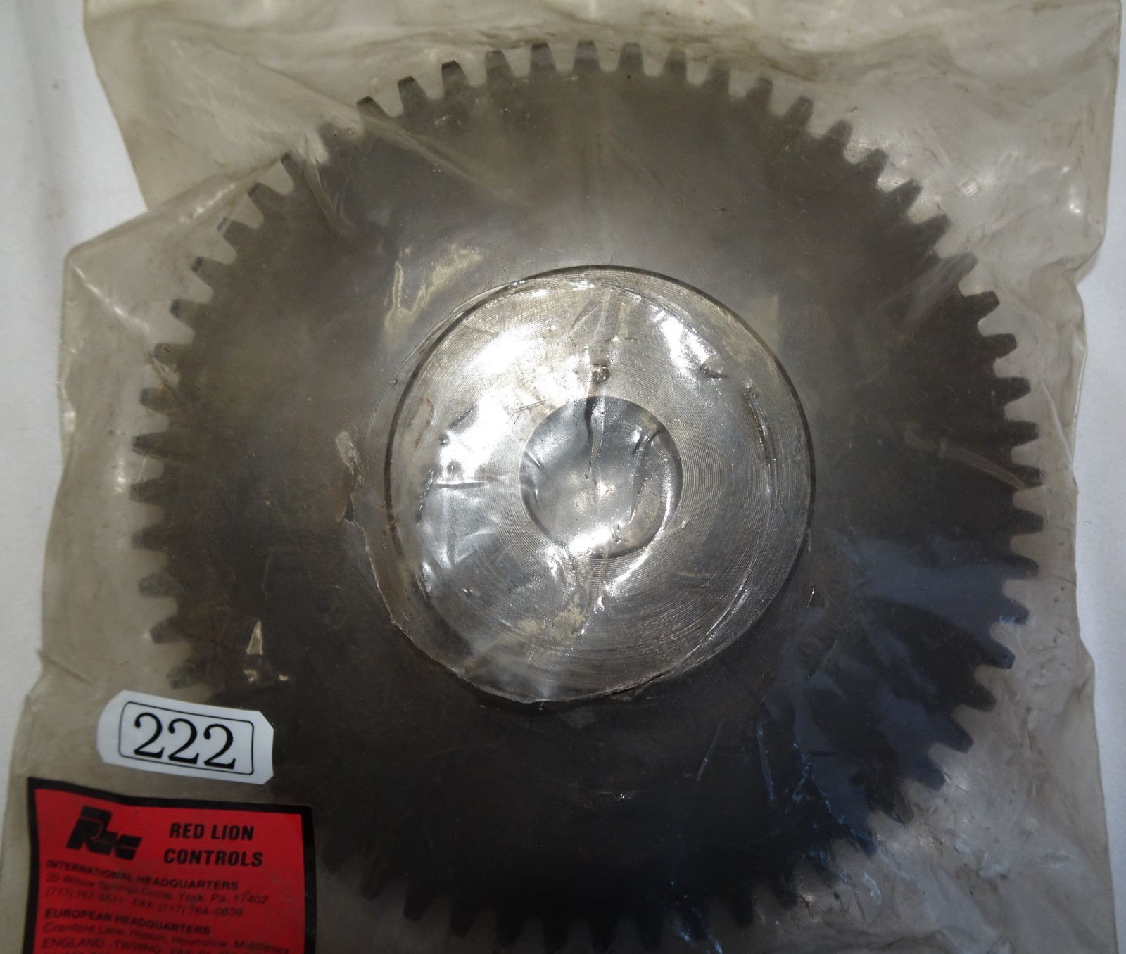 RED LION 0910875 GEAR, 7/8" BORE, 6.2" OD, 60 TEETH, 10-D.P. *NEW* (222)